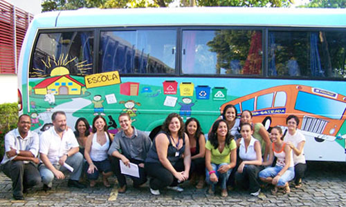  A equipe do projeto no dia da apresentação do ônibus (Fotos: Fiocruz Bahia) 