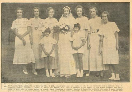  O conde também fazia coluna social: o casamento de sua filha Josephina foi noticiado em 1935 