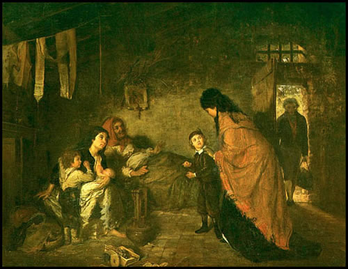  Tela <EM>A caridade</EM> (1872), de Zeferino da Costa (Acervo MNBA) 