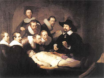  Quadro <EM>Lição de anatomia</EM> (1632), de Rembrandt 