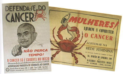  Cartazes usados pela Associação Paulista de Combate ao Câncer (acervo Museu de Saúde Pública de SP) 