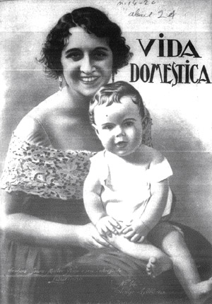  Capa da revista <EM>Vida Doméstica</EM>, que exaltava a maternidade a cada edição 