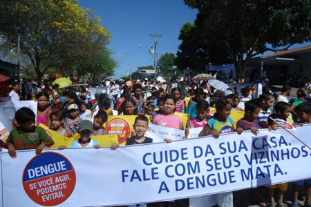  Mobilização de crianças contra a dengue (Foto: Olival Santos/Conass) 
