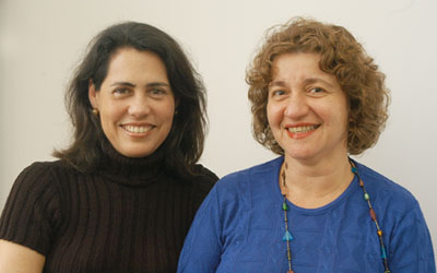  As pesquisadoras Cláudia Osório e Vera Pepe (Foto: Ivone Perez) 
