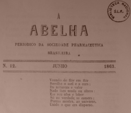  Periódico da Sociedade Farmacêutica Brasileira que circulou entre os anos de 1862 e 1864. Entre 1851 e 1856 foi impresso com o nome de <EM>Revista Pharmaceutica</EM> 