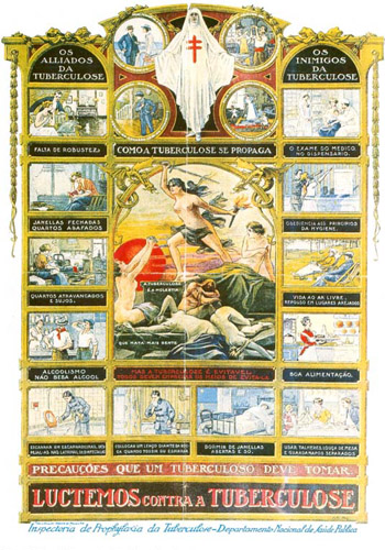  Cartaz da Inspetoria de Profilaxia da Tuberculose, veiculado em 1920, no Rio de Janeiro 