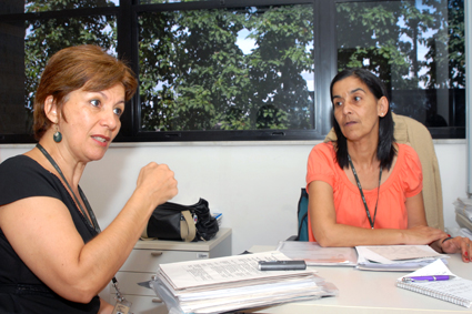  Valéria Morgana e Milta Torres falam da experiência inovadora do projeto piloto do Curso de Formação de Docente em Educação Profissional Técnica na Área de Saúde (Foto: Virginia Damas/Ensp/Fiocruz) 