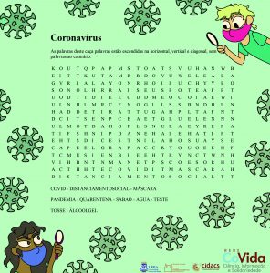 Canal infantil do  cria Jogo educativo sobre prevenção ao coronavírus