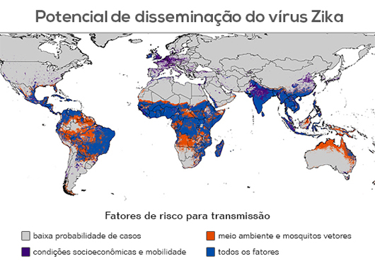 Estudo identifica fatores de disseminação do zika no mundo